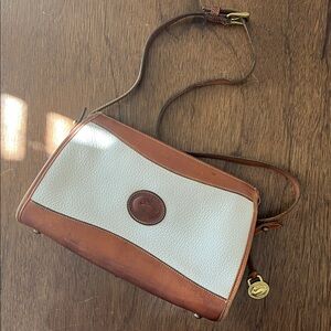 Dooney & Bourke Vintage Camel and Cream Crossbody Bag